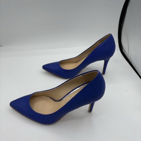 Jessica Simpson‎ Heels Womens Size 6 Levin Blue Snake Print Pumps - Picture 7 of 10